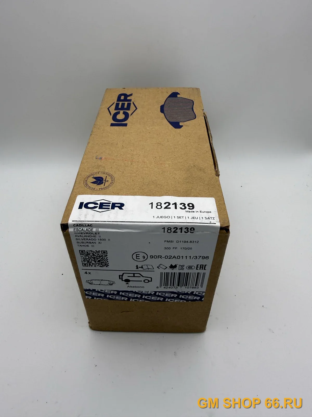 Колодки тормозные задние ICER 182139 для Cadillac Escalade/Chevrolet Tahoe — фото 1 из 2