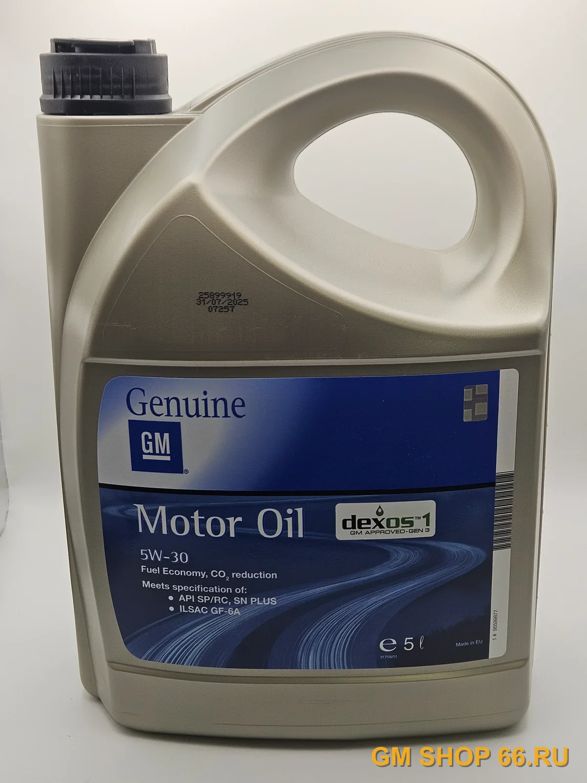 Масло моторное Dexos 1 Gen 2 5W-30 GM 95599877, General Motors — фото 1 из 3