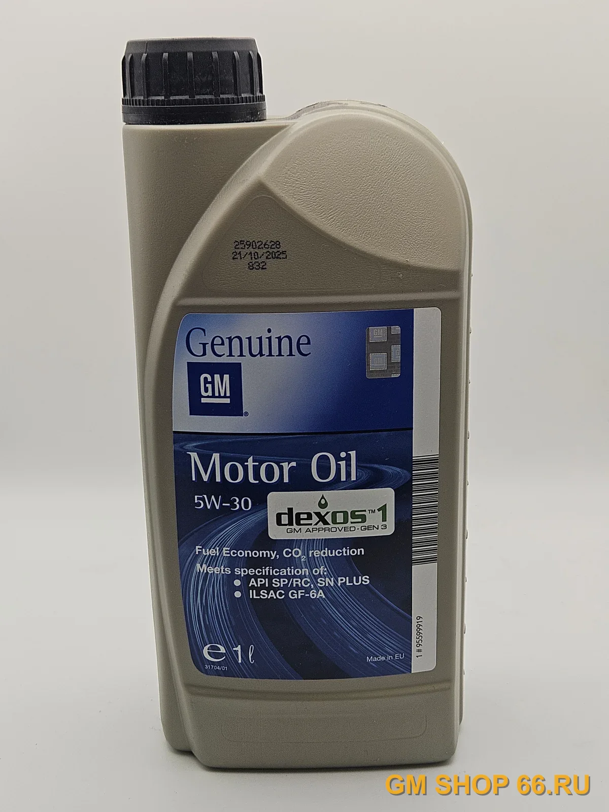 Масло моторное Dexos 1 Gen 2 5W-30 GM 95599919, General Motors — фото 1 из 3