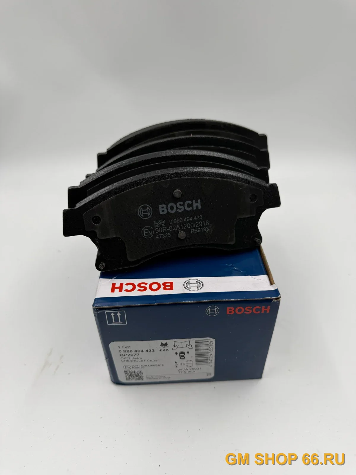 Колодки тормозные передние Bosch 0986494433 для Chevrolet Aveo T300/Cruze Opel Astra J — фото 2 из 2