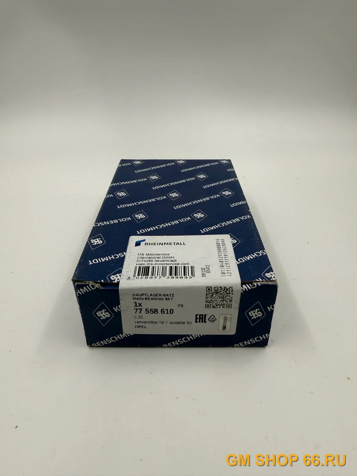 Комплект коренных вкладышей 0.25 Kolbenschmidt 77558610, Вкладыши и полукольца для Opel Corsa D — фото 1 из 2