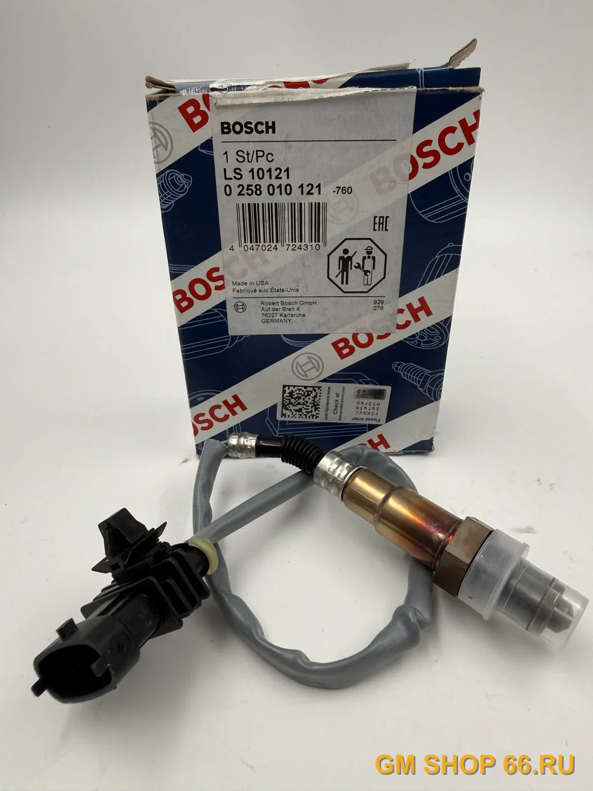 Лямбдазонд передний с подогревом Bosch 0258010121, Кислородные датчики для Opel Astra J/Corsa D — фото 1 из 3