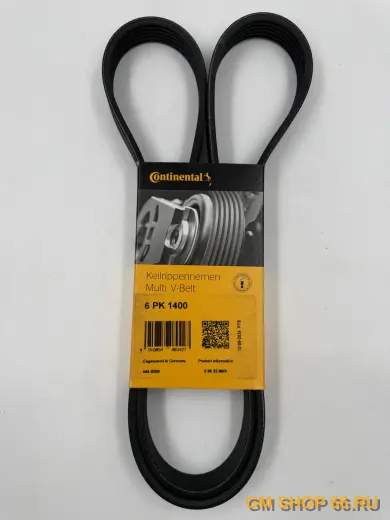 Ремень поликлиновый CONTITECH Astra-G A14XEL/XER/NEL/NET + A/C, Приводные ремни, арт. 6PK1400CT для Opel Astra G/Astra J/Astra J GTC/Meriva B; Chevrolet Aveo T250/T255/T300