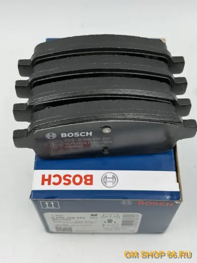 Колодки тормозные задние Bosch 0986495259 для Opel Astra H/Astra J/Mokka/Zafira C; Chevrolet Cruze/Aveo T300/Orlando — фото 2 из 2