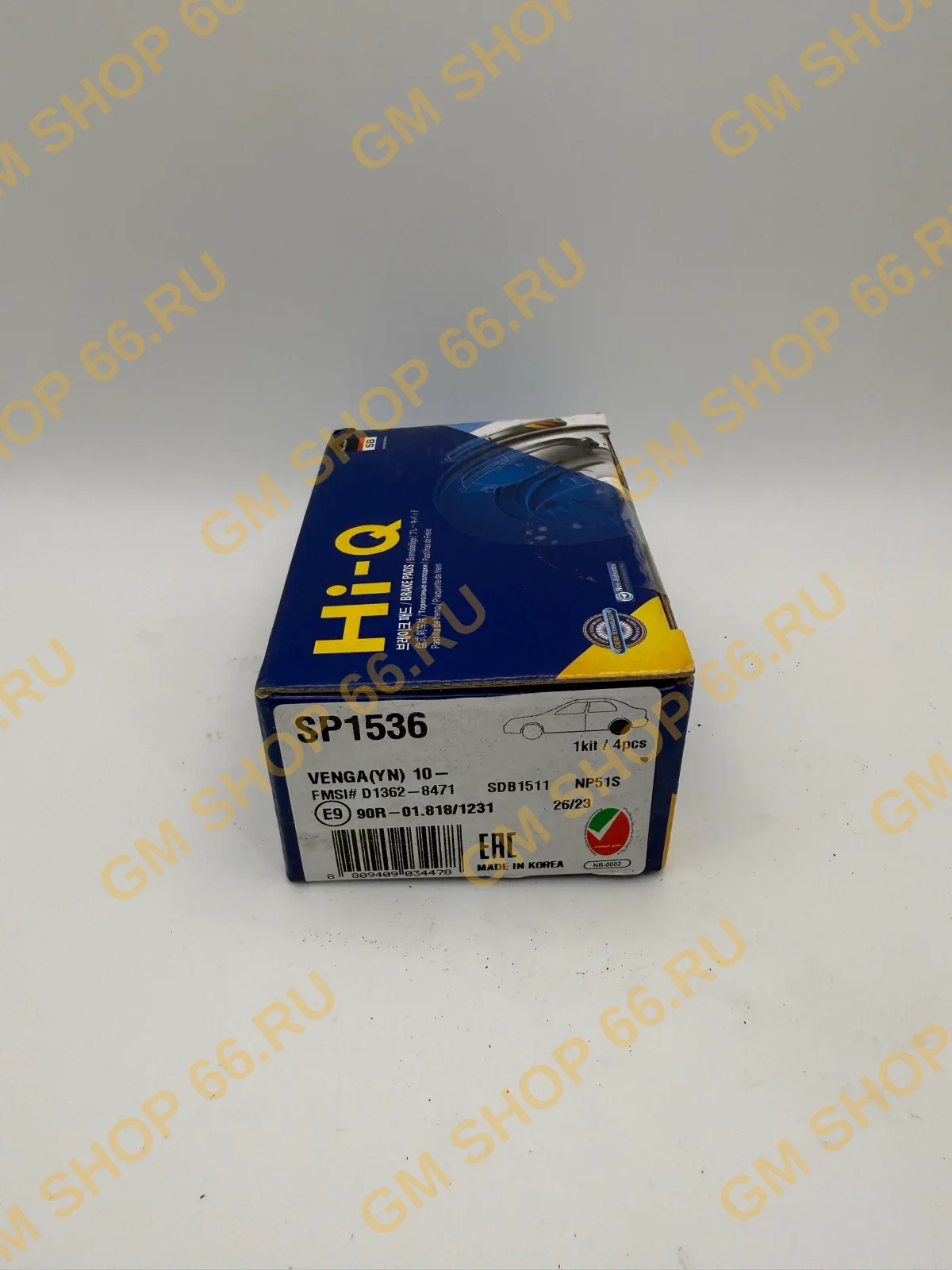 Колодки тормозные задние Sangsin SP1536 для Opel Astra G/Astra H/Meriva/Meriva B/Zafira A/Zafira B — фото 1 из 2