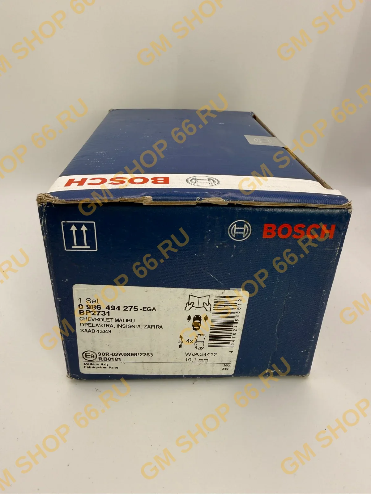 Колодки тормозные передние Bosch 0986494275 для Opel Astra J/Insignia — фото 1 из 2