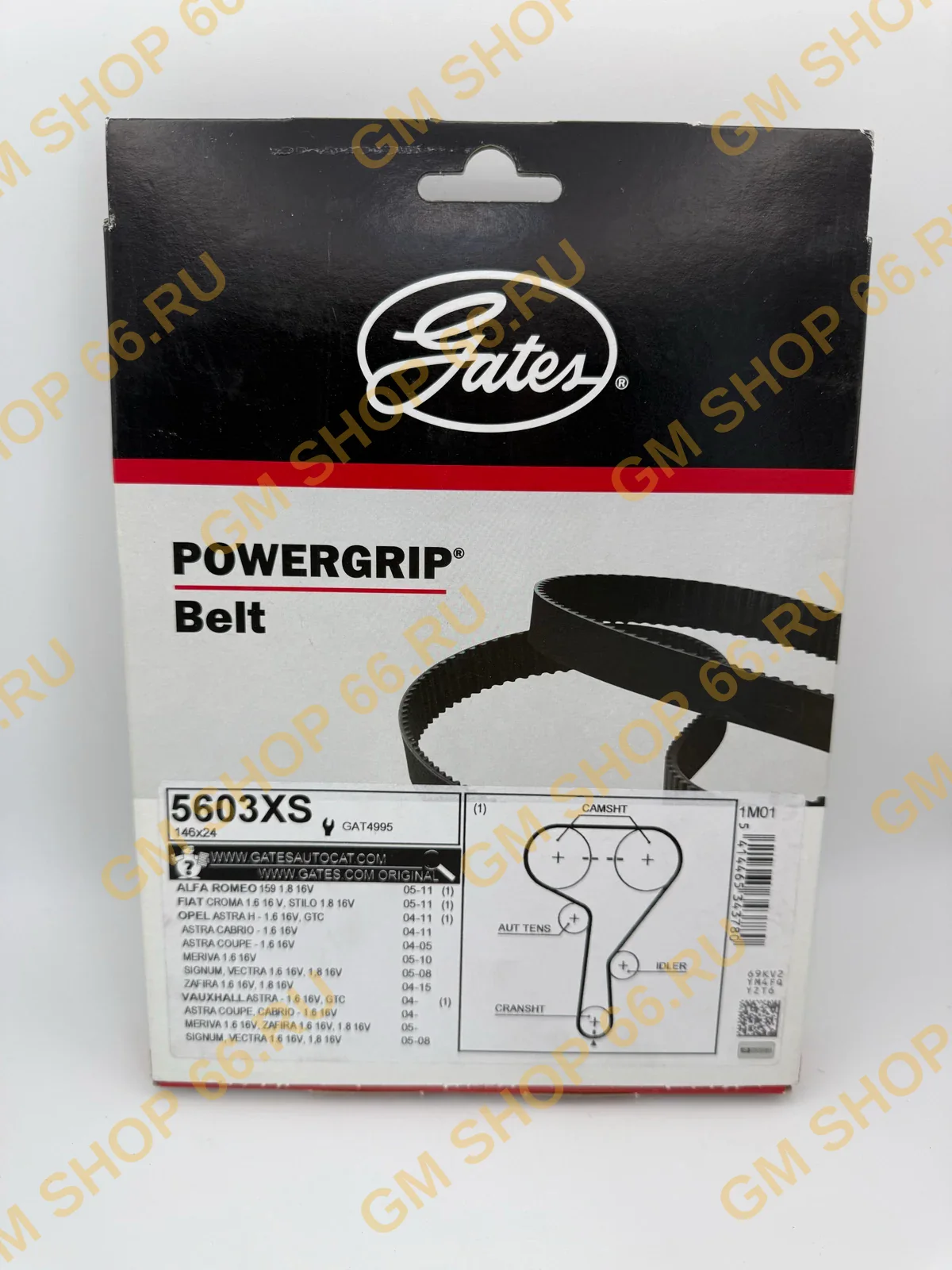 Ремень ГРМ Gates 5603XS, Ремни для Opel Astra H/Astra J/Zafira B; Chevrolet Cruze/Aveo T300 — фото 1 из 2