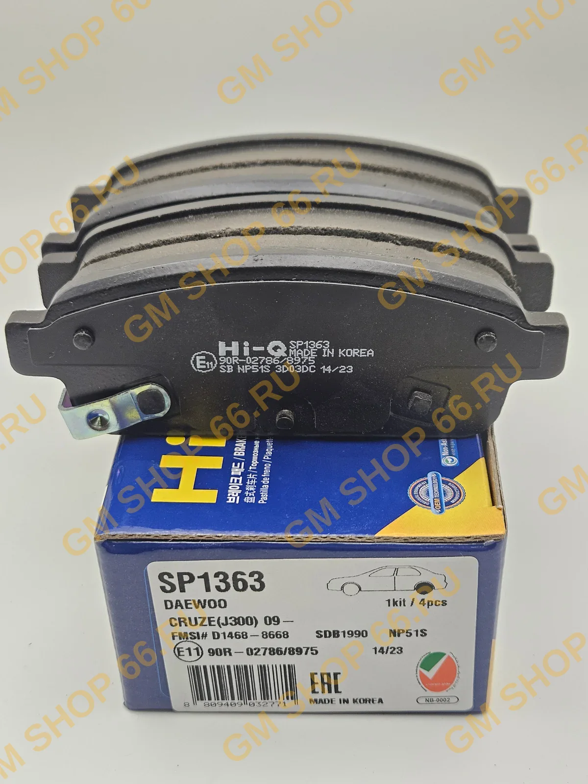 Колодки тормозные задние Sangsin SP1363 для Chevrolet Cruze/Opel Astra J — фото 1 из 2