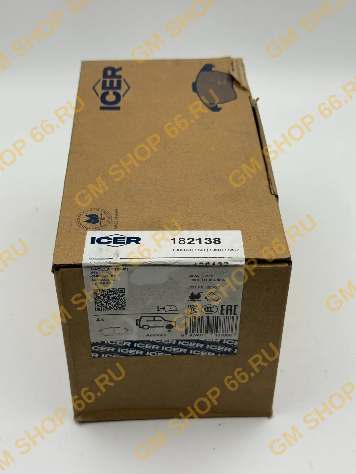 Колодки тормозные передние ICER 182138 для Cadillac Escalade/Chevrolet Tahoe — фото 1 из 2