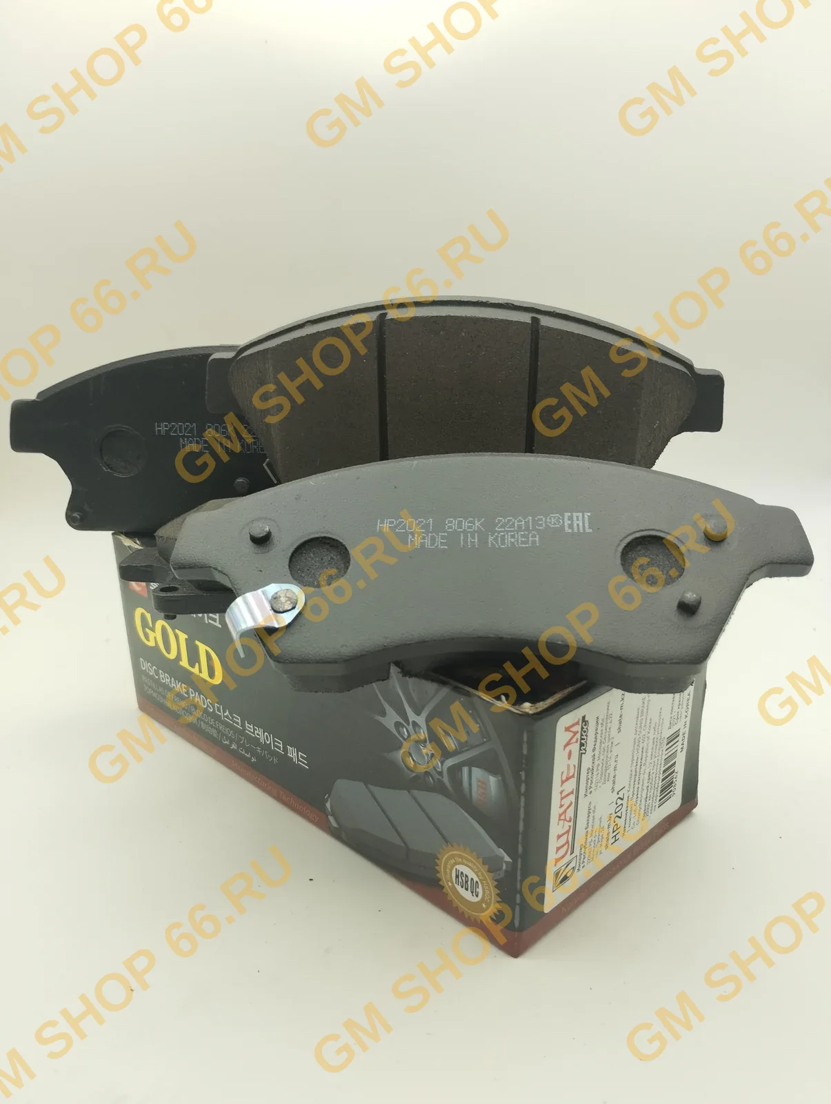 Колодки тормозные передние HSB HP2021 для Opel Astra J; Chevrolet Cruze/Aveo T300 — фото 1 из 2