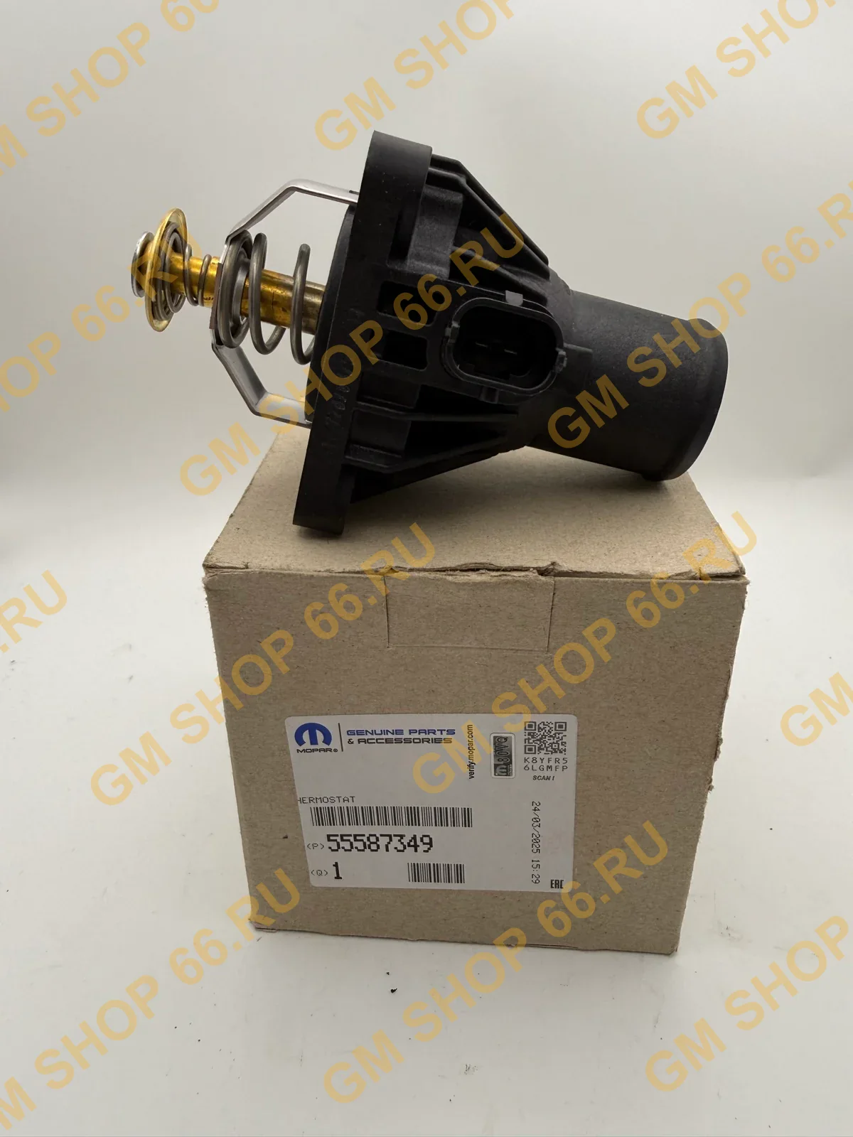 Термостат GM 55587349, Термостаты и корпуса, General Motors для Opel Astra H/Astra J/Astra J GTC/Mokka/Zafira C; Chevrolet Cruze/Aveo T250/Aveo T255/Aveo T300 — фото 1 из 4