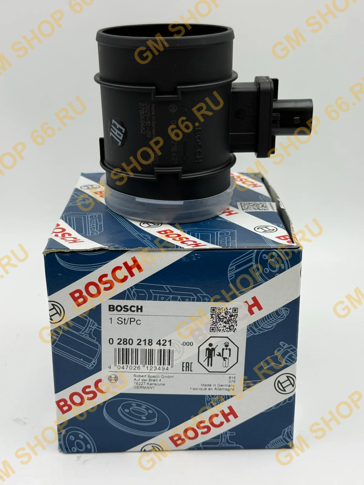 Датчик массового расхода воздуха Bosch 0280218421 для Opel Insignia A/Meriva B — фото 1 из 4