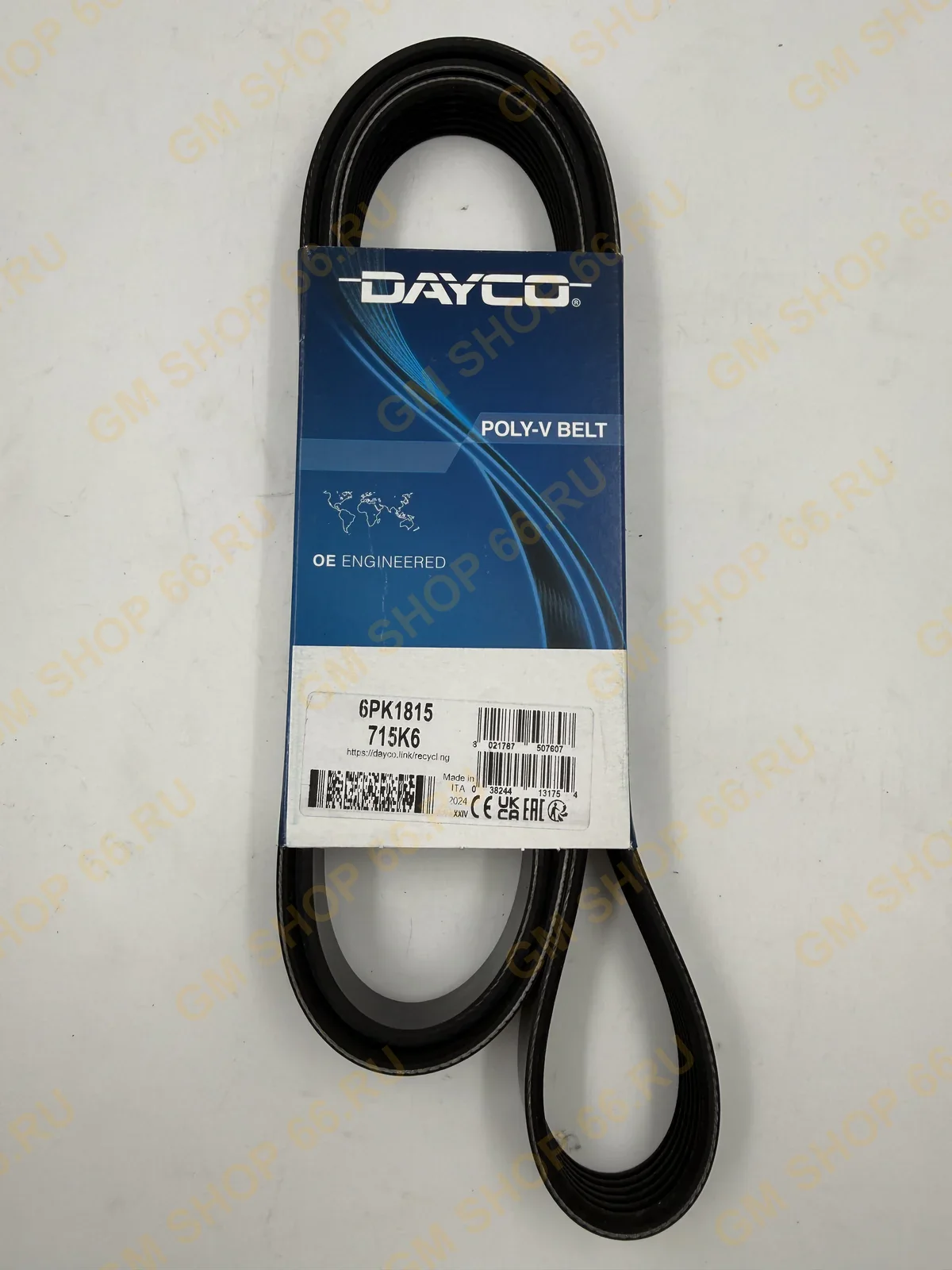 Ремень приводной Logan 8 кл. ГУР-есть, Dayco 6PK1815