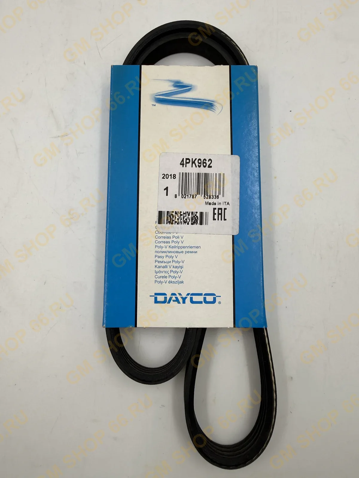 Ремень ГУРа Dayco 4PK962 для Chevrolet Aveo T250/Spark M300