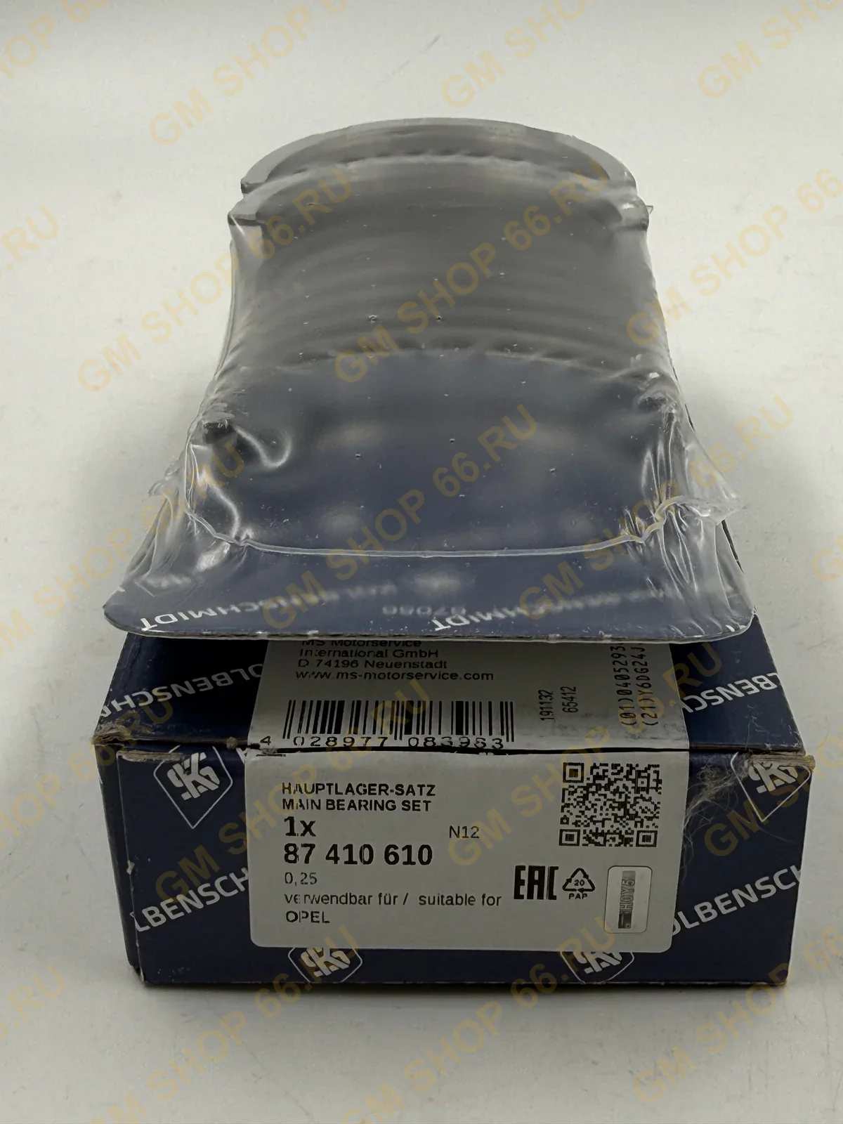 Комплект коренных вкладышей 0.25 Kolbenschmidt 87410610, Коренные вкладыши для Opel Astra G/Astra H/Zafira A/Zafira B/Zafira C/Omega B — фото 1 из 2
