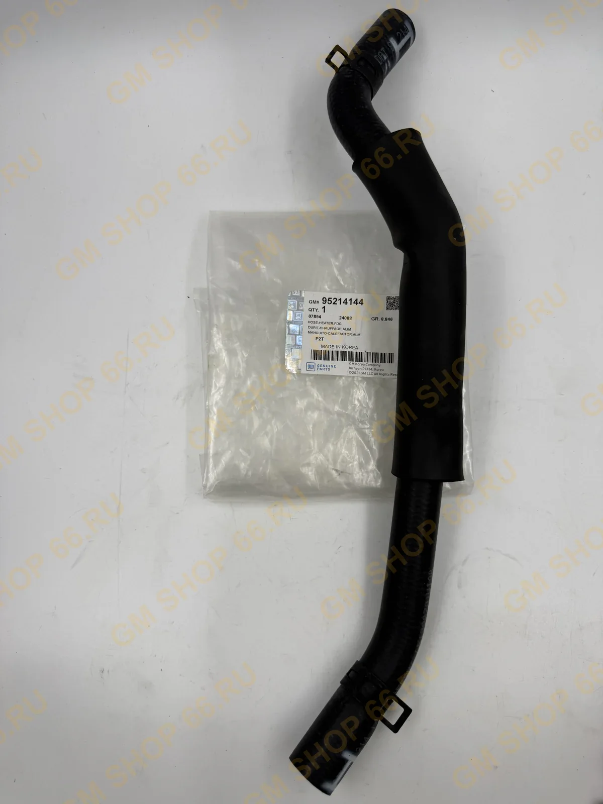 Патрубок охлаждения отопителя впускной GM 95214144, General Motors для Chevrolet Aveo T250/T255