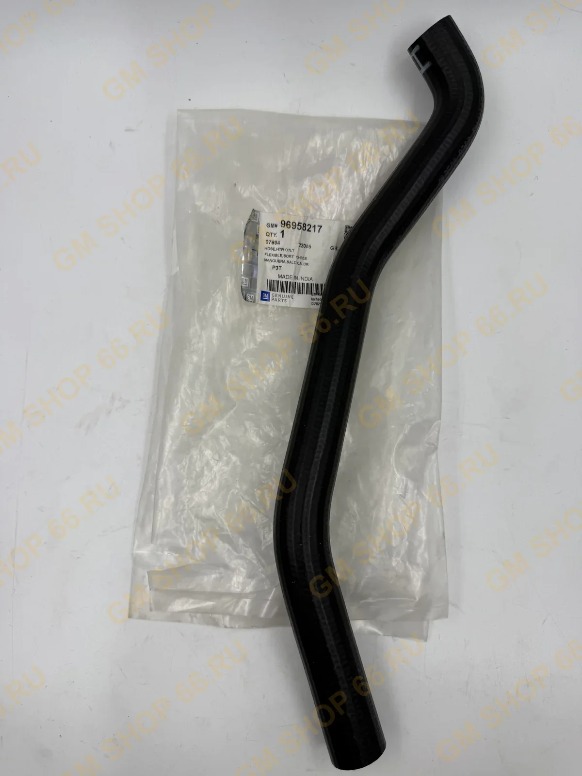 Патрубок отопителя нижний GM 96958217, General Motors для Chevrolet Aveo T300
