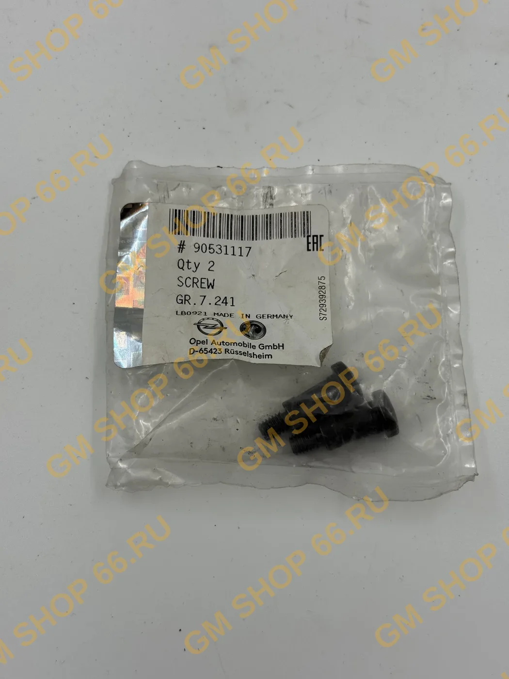 Болт успокоителя цепи GM 90531117, Крепежные элементы, General Motors для Opel Corsa D