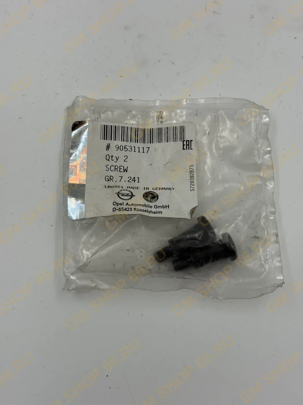 Болт успокоителя цепи GM 90531117, General Motors для Opel Corsa D