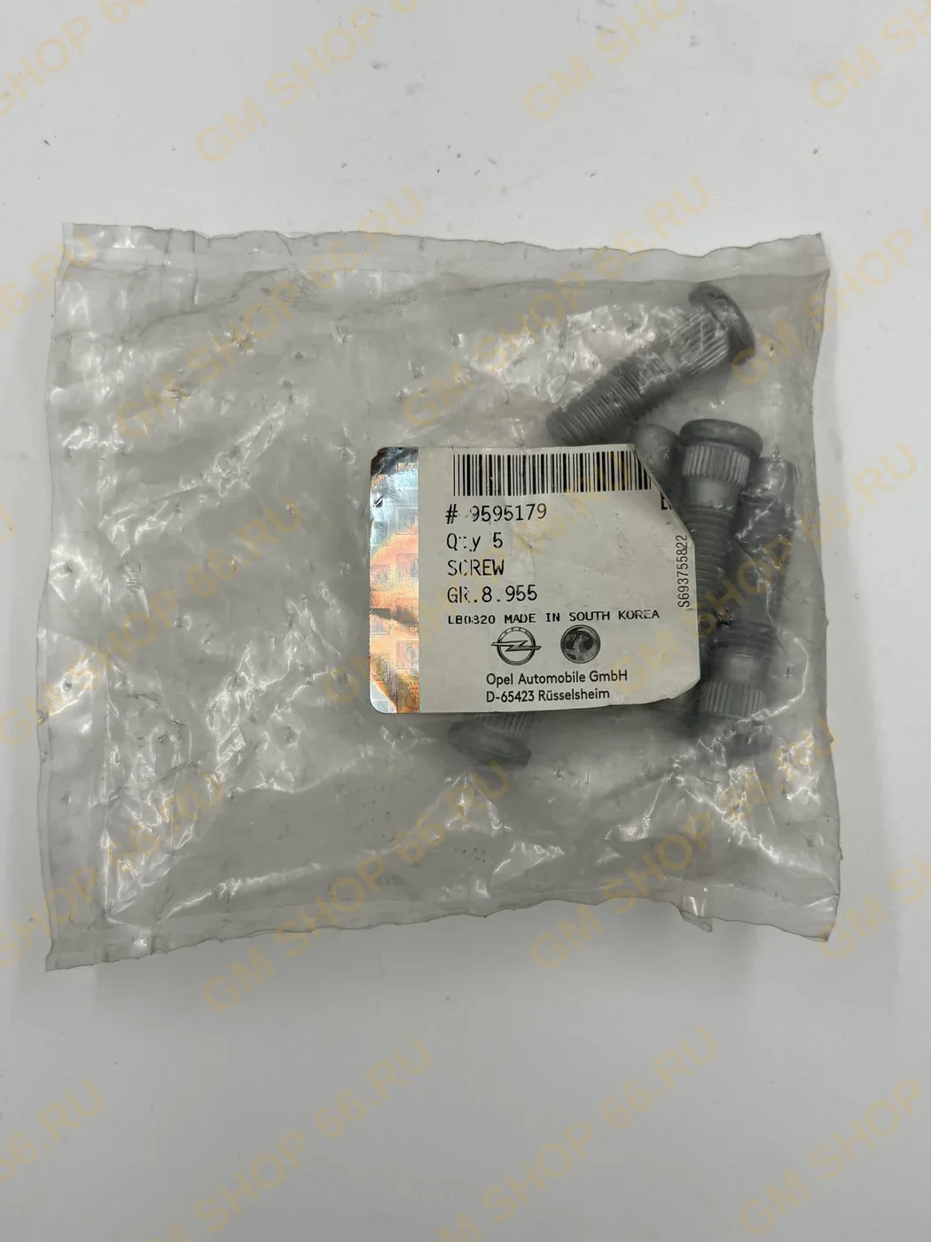 Шпилька колёсная O GM 09595179, General Motors для Opel Astra J; Chevrolet Cruze/Aveo T300/Orlando/Tracker