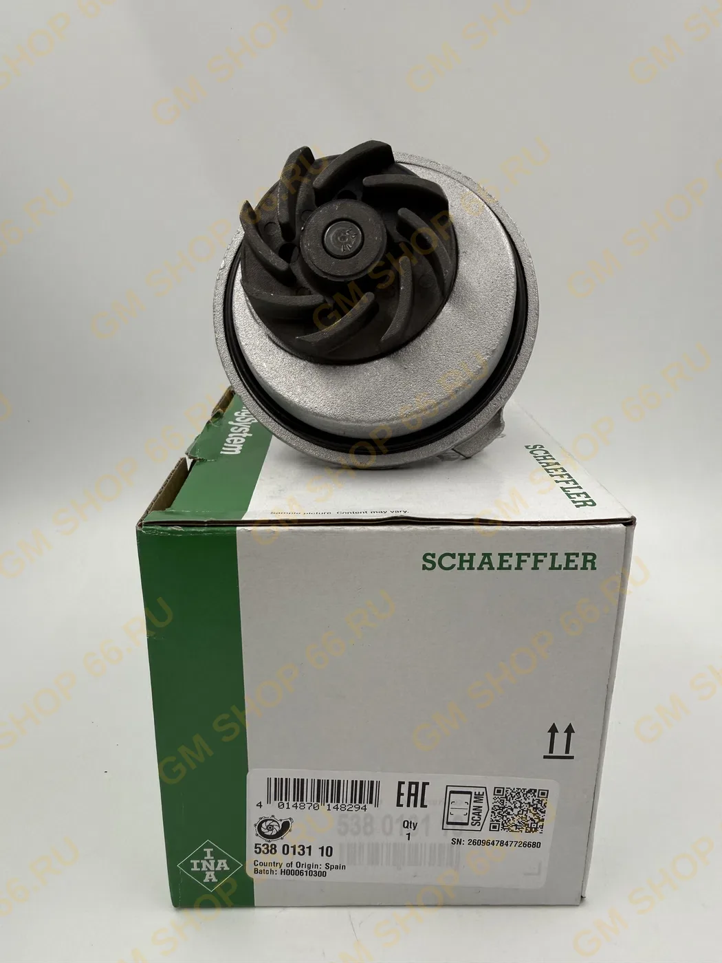 Помпа водяная INA 538013110, Помпы и уплотнения для Opel Astra G/Astra H/Vectra B/Antara; Chevrolet Captiva/Lacetti — фото 1 из 4