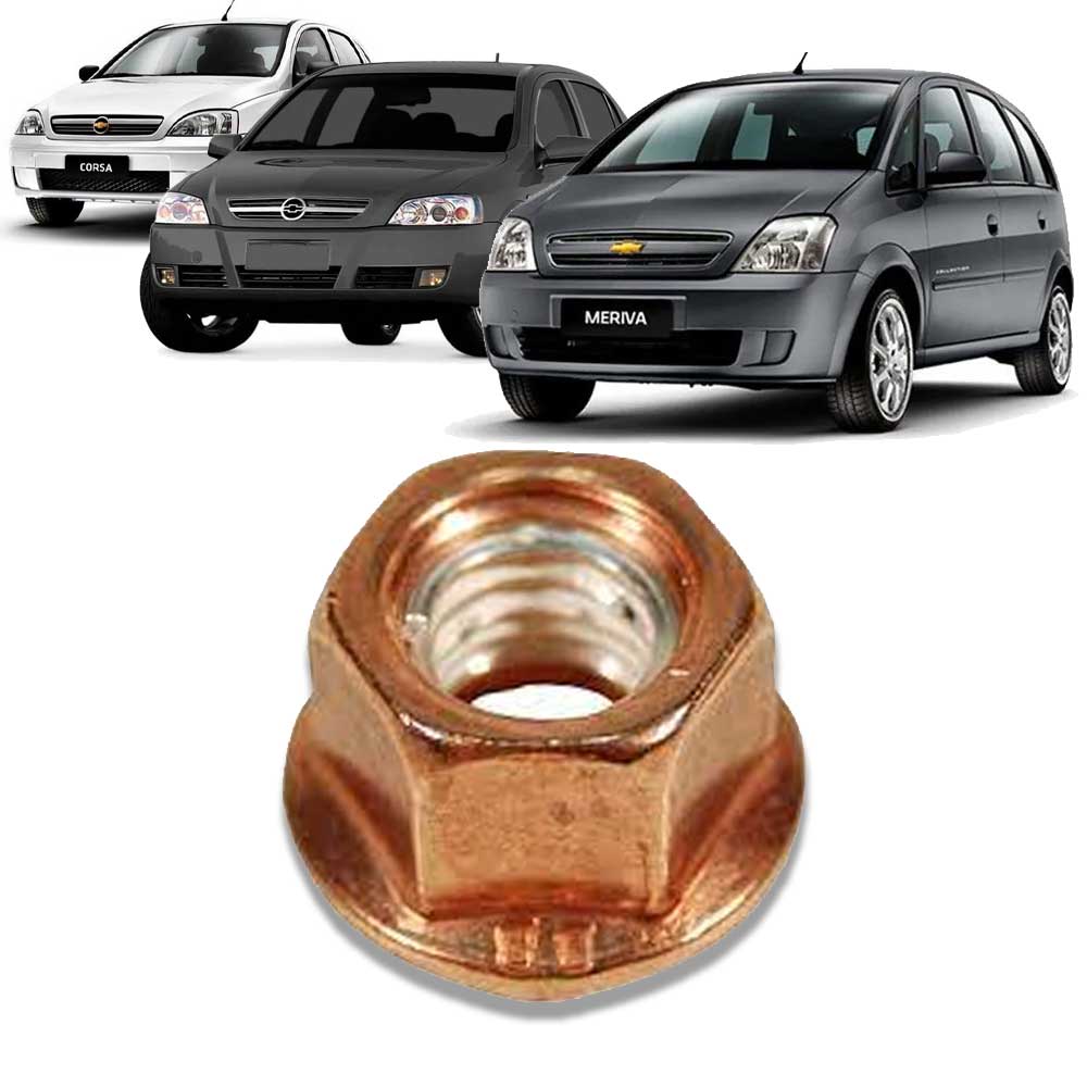 Гайка коллектора медная GM 9157116, Болты, гайки и шпильки, General Motors для Opel Agila A, Astra G, Astra H, Corsa D, Meriva A, Omega B, Tigra B, Vectra C, Zafira B